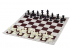 Tablero de ajedrez enrollable de vinilo, blanco / marrón